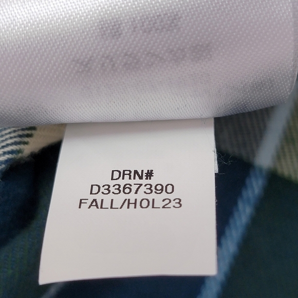 Eddie Bauer Peacock Blue Green Plaid Field Flannel Button Down Shirt Sz XXL NEW - Picture 8 of 10